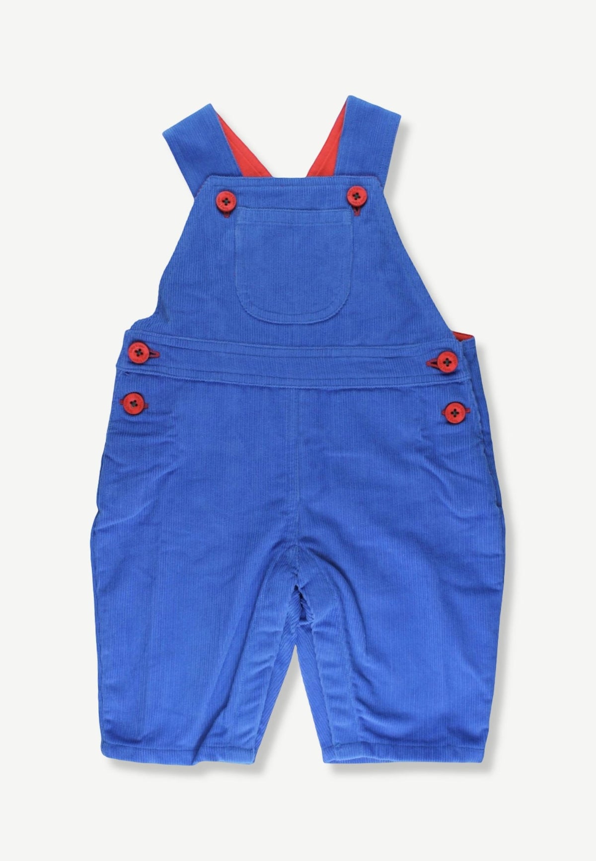 Organic Blue Corduroy Dungarees - Toby Tiger UK
