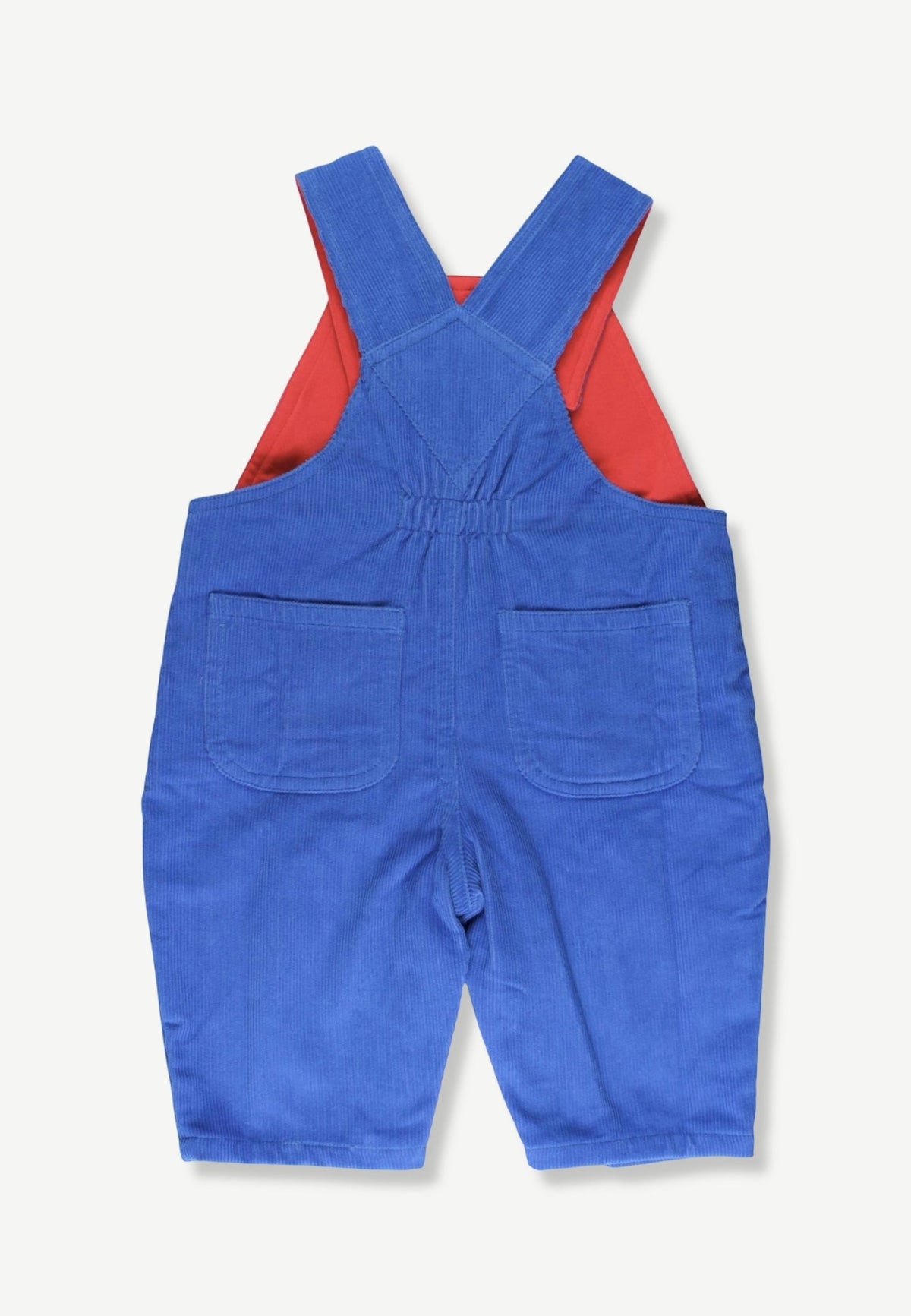 Organic Blue Corduroy Dungarees - Toby Tiger UK