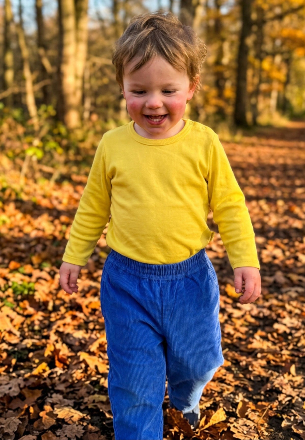 Organic Blue Corduroy Trousers