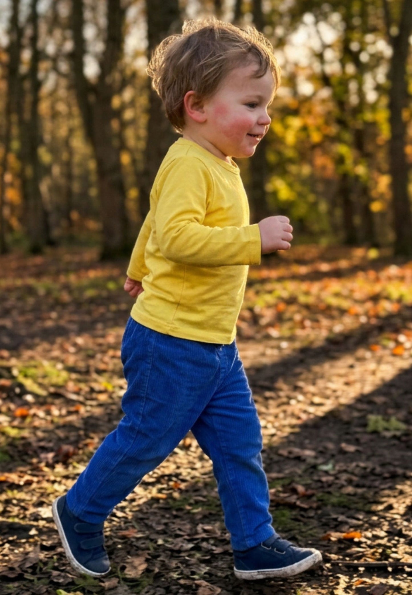 Organic Blue Corduroy Trousers