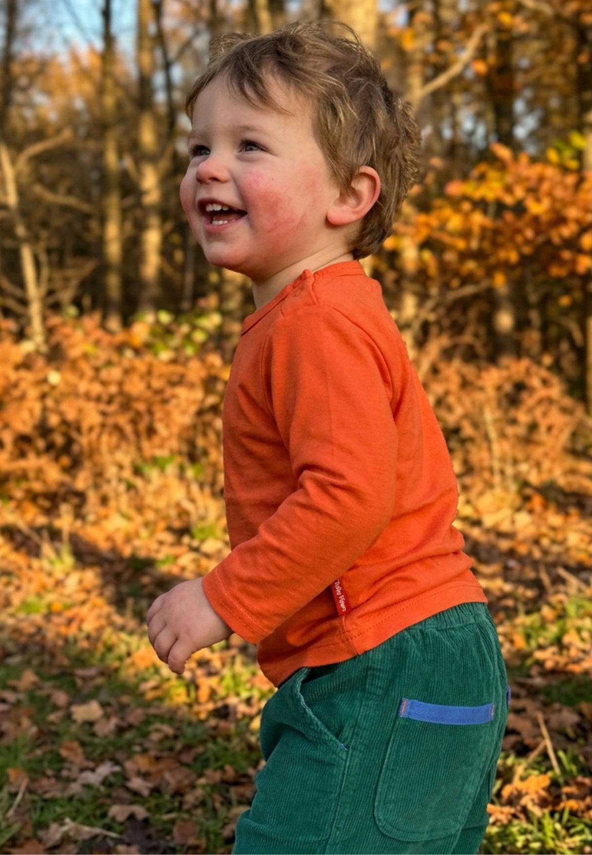 Organic Green Corduroy Trousers
