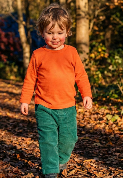 Organic Green Corduroy Trousers