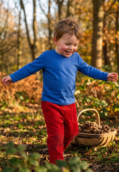 Organic Red Corduroy Trousers