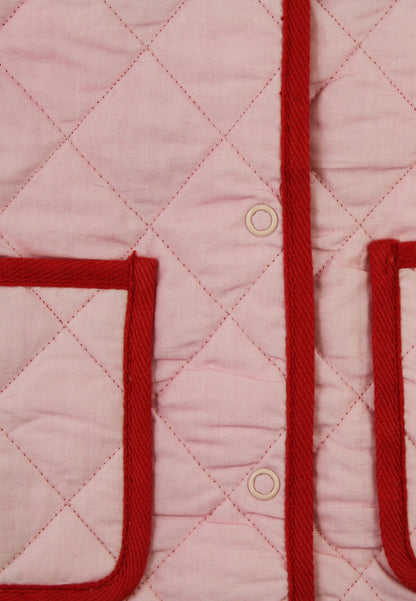 Organic Red Gingham Woven Reversible Jacket - Toby Tiger