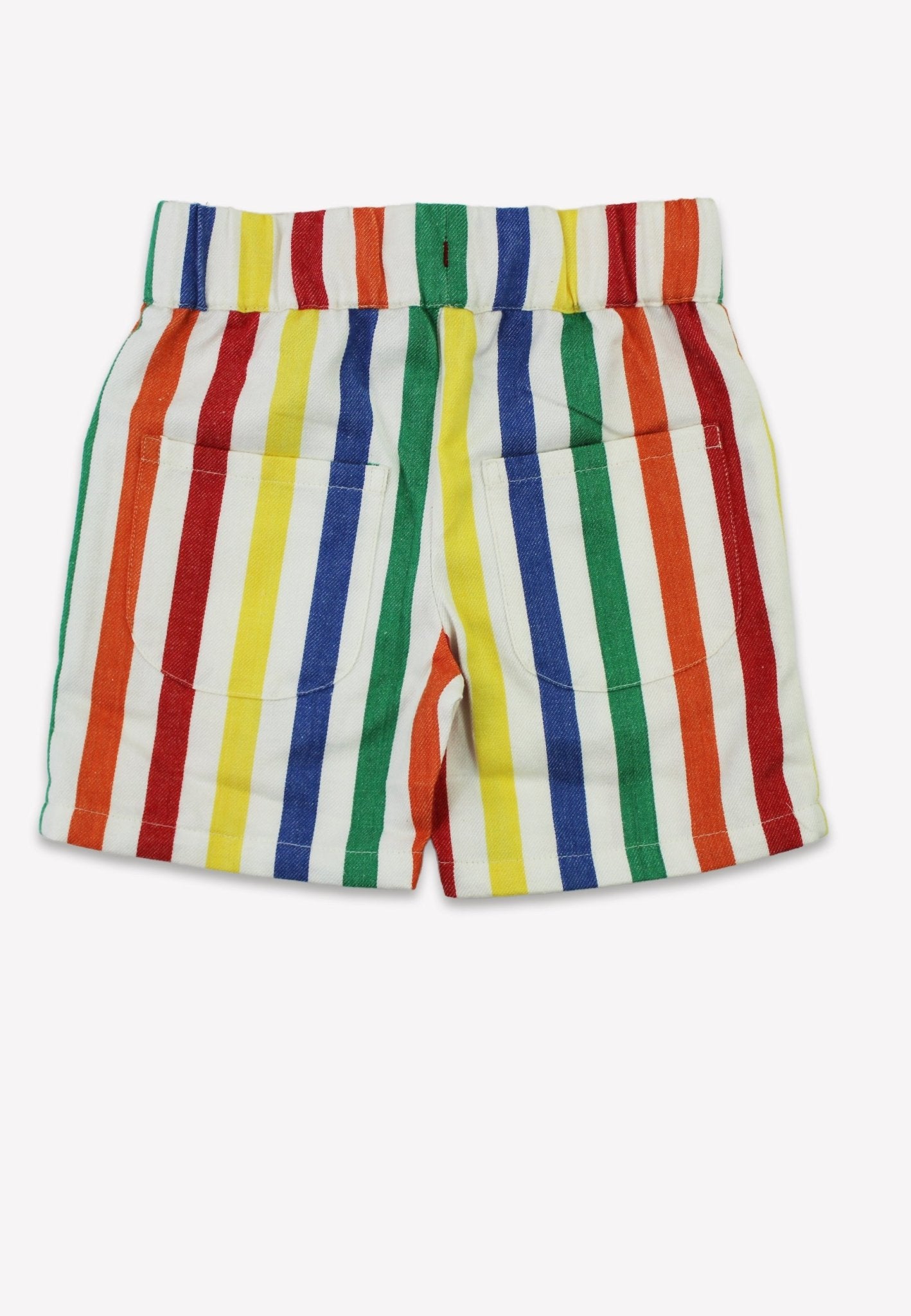 Organic Happy Stripe Woven Shorts - Toby Tiger