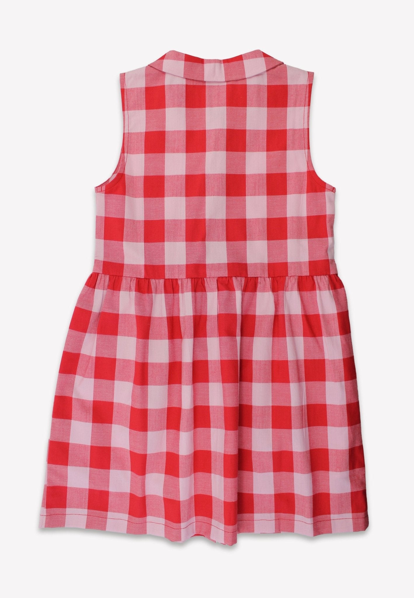 Organic Red Gingham Woven Dress - Toby Tiger