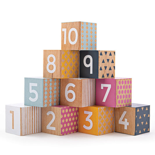 Wooden Number Blocks - FSC 100% - Toby Tiger