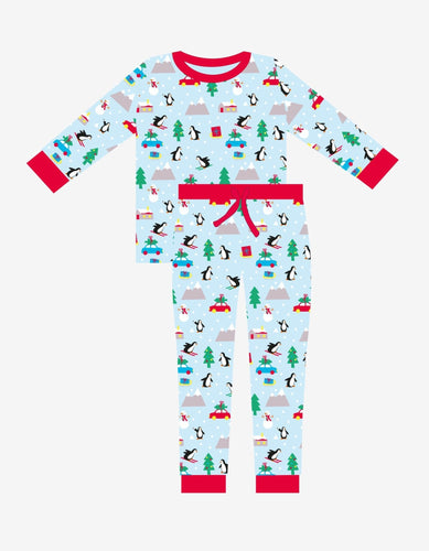 Organic Penguin's Christmas Print Adult Pyjamas - Toby Tiger