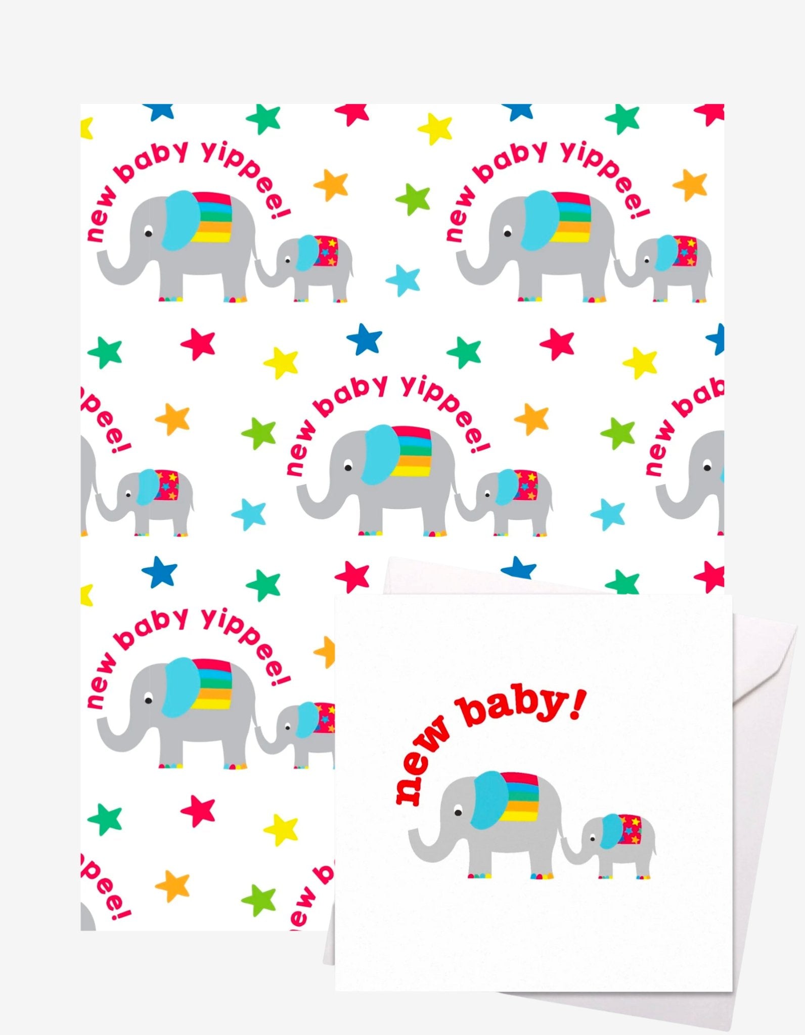 Baby Elly Gift Wrap + Personalised Card (New Baby) - Toby Tiger