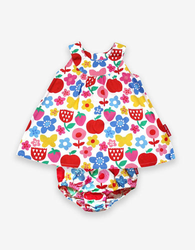 Butterfly Flower Print Baby Dress Set - Toby Tiger