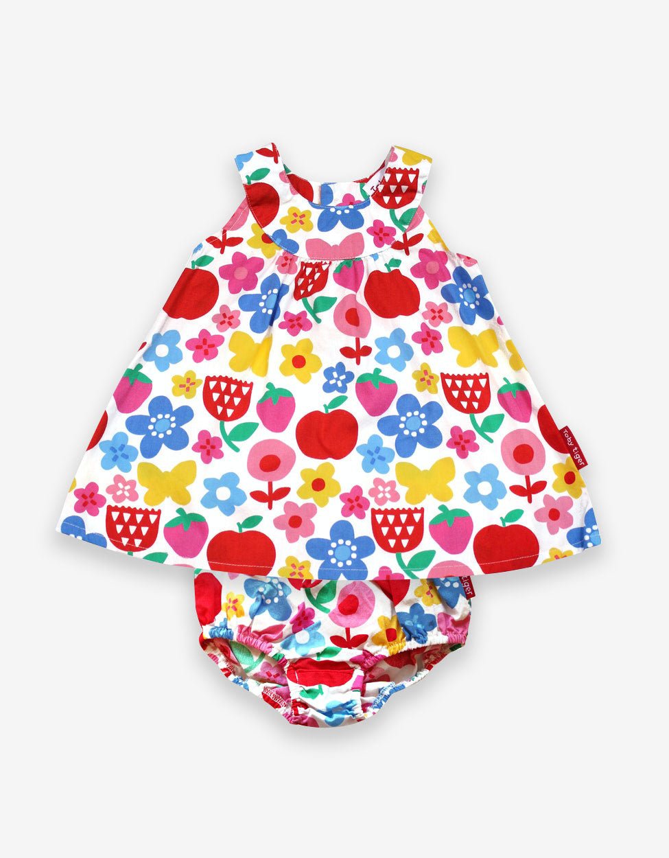 Butterfly Flower Print Baby Dress Set - Toby Tiger