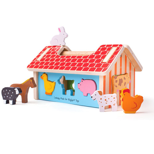 Farmhouse Shape Sorter Toy - Toby Tiger