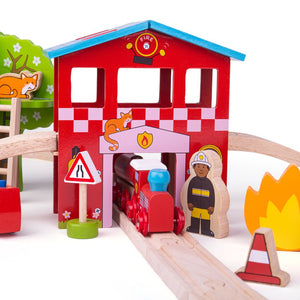 Fire Station Train Set - Toby Tiger