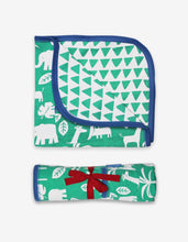 Load image into Gallery viewer, Organic Green Jungle Blanket - Toby Tiger
