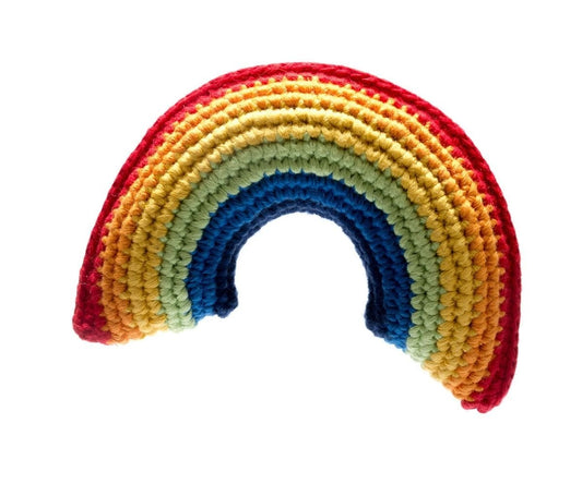 Crochet Cotton Rainbow Baby Toy - Toby Tiger