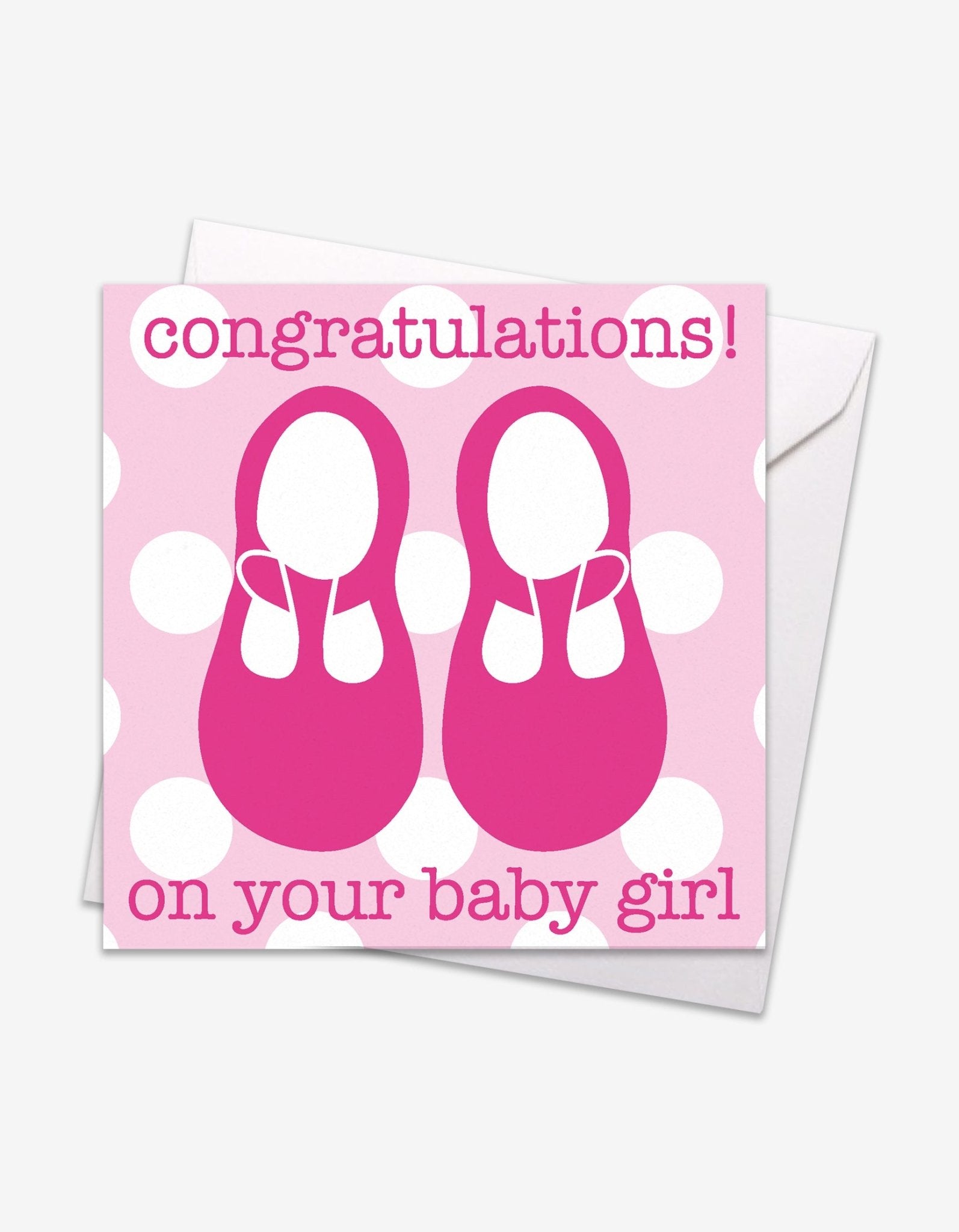 Pink Shoes Baby Card - Toby Tiger