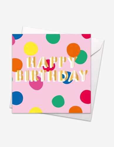 Happy Birthday Gold Foil Card - Toby Tiger