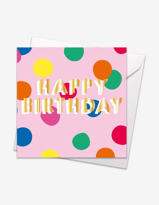 Happy Birthday Gold Foil Card - Toby Tiger UK