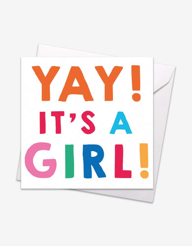 YAY! It's a Girl Card - Toby Tiger