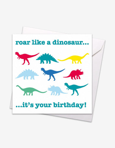Multi Dino Birthday Card