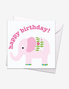 Elephant Birthday Card - Toby Tiger