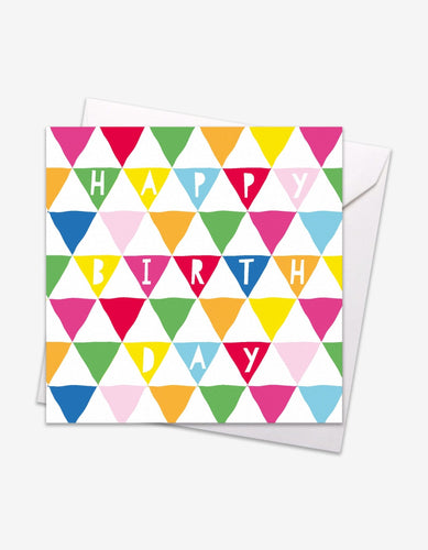 Triangle Birthday Card - Toby Tiger