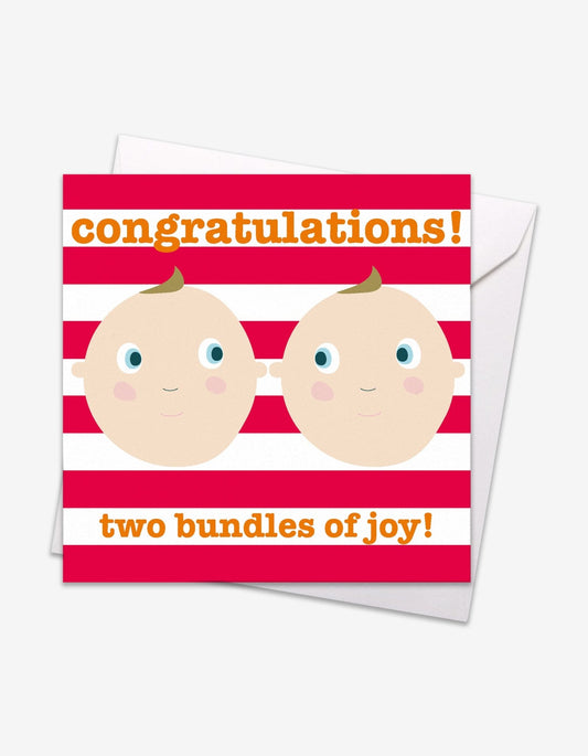 Two Bundles of Joy Baby Card - Toby Tiger