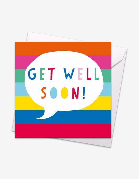 Get Well Soon Speech Bubble Card