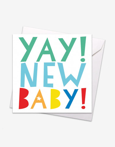 Yay New Baby Card - Toby Tiger