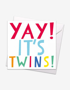 Yay Twins Baby Card - Toby Tiger