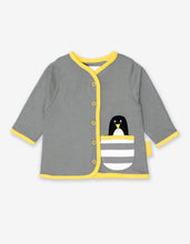 Load image into Gallery viewer, Organic Penguin Applique Cardigan - Toby Tiger
