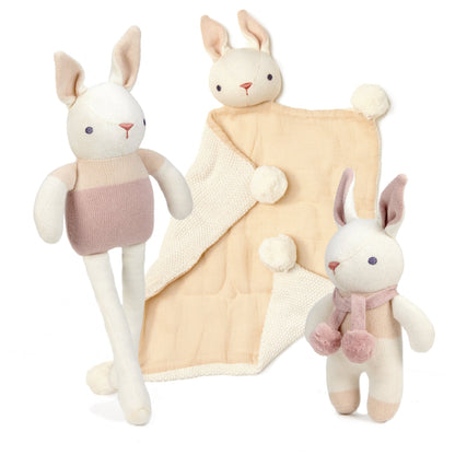 Baby Comforter, Rattle & Doll Bundle in Cream - Toby Tiger