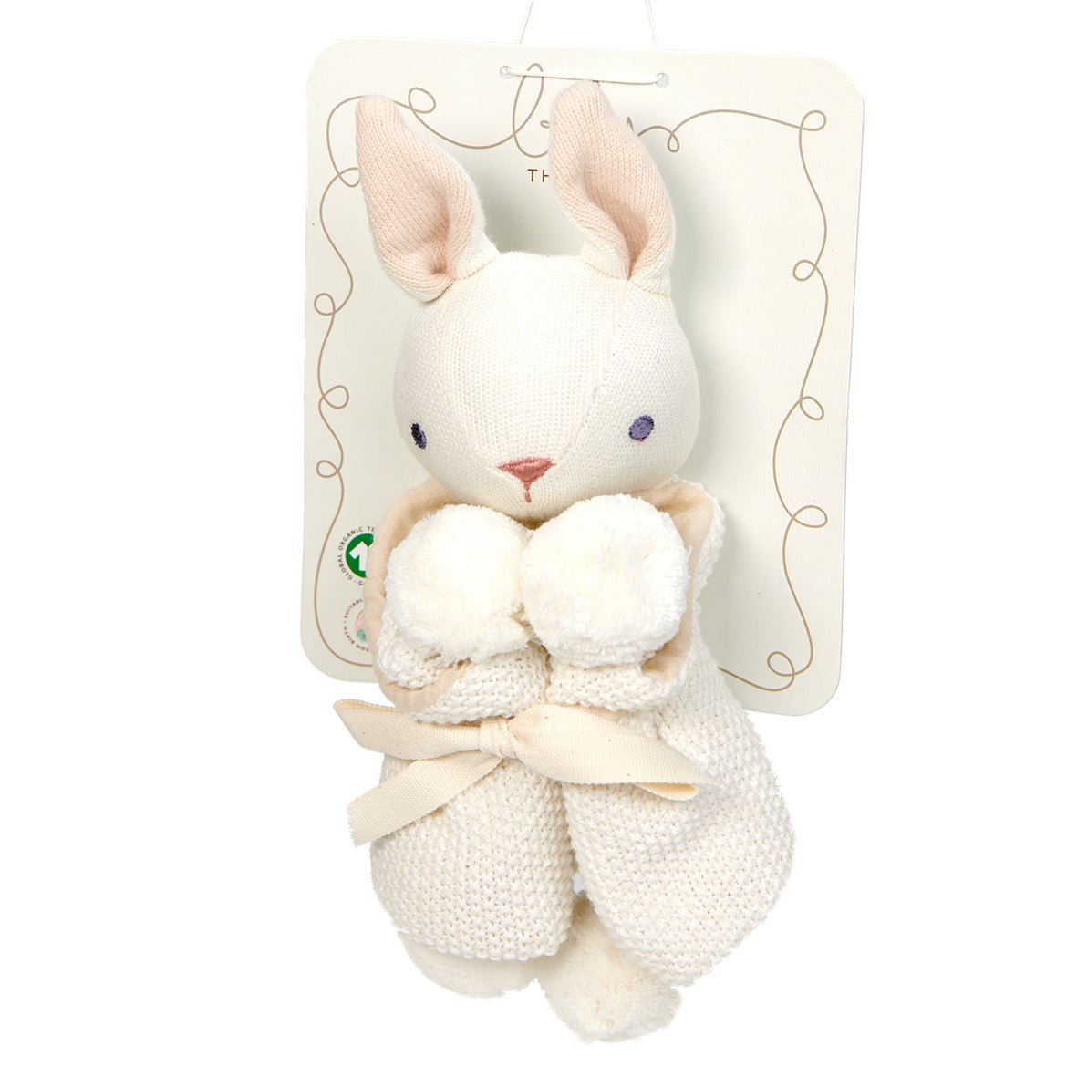 Baby Comforter, Rattle & Doll Bundle in Cream - Toby Tiger