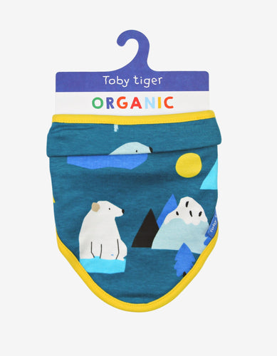 Organic Arctic Print Dribble Bib - Toby Tiger