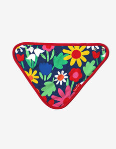 Organic Bold Floral Print Dribble Bib - Toby Tiger
