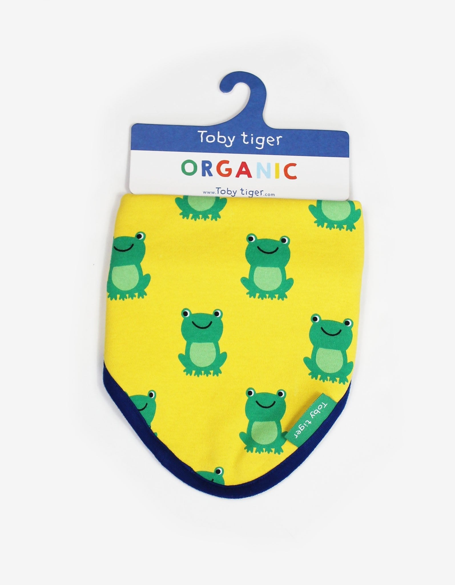 Organic Frog Print Dribble Bib - Toby Tiger