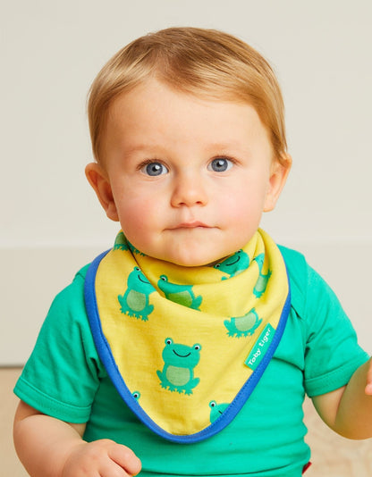 Organic Frog Print Dribble Bib - Toby Tiger