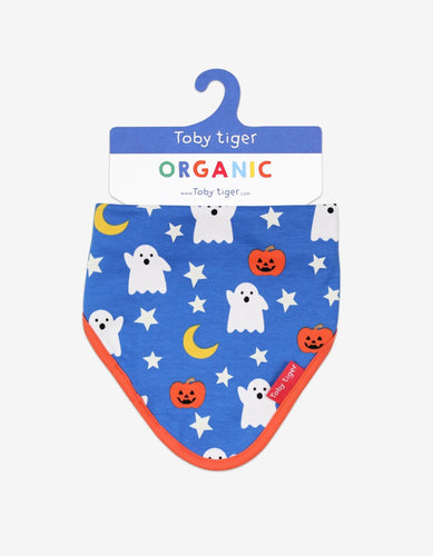 Organic Halloween Print Dribble Bib - Toby Tiger