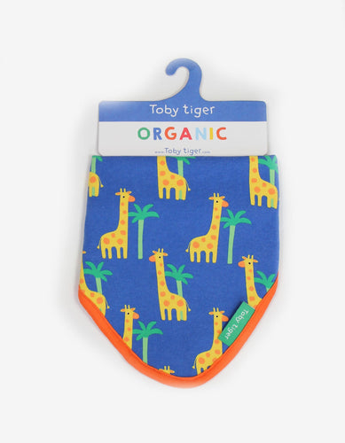 Organic Giraffe Print Dribble Bib - Toby Tiger