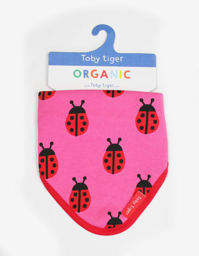Organic Ladybird Print Dribble Bib - Toby Tiger