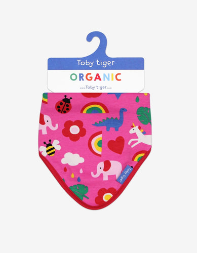 Organic Magical Mix-Up Print Dribble Bib - Toby Tiger