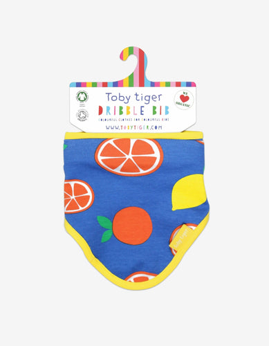 Organic Oranges and Lemons Dribble Bib - Toby Tiger