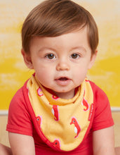 Load image into Gallery viewer, Organic Seahorse Print Dribble Bib - Toby Tiger
