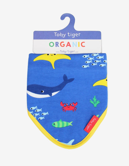 Organic Sealife Print Dribble Bib - Toby Tiger