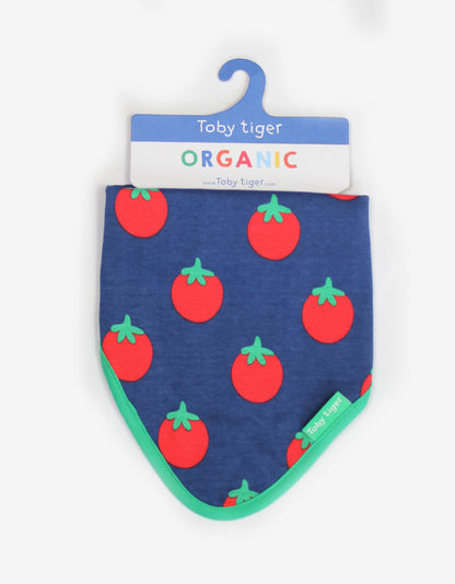 Organic Tomato Print Dribble Bib - Toby Tiger