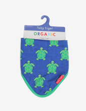 Load image into Gallery viewer, Organic Turtle Print Dribble Bib - Toby Tiger
