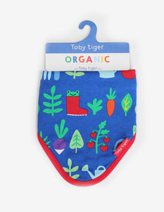 Organic Vegetable Garden Print Dribble Bib - Toby Tiger