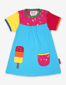 Organic Lolly Applique Dress - Toby Tiger