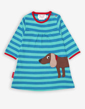 Load image into Gallery viewer, Organic Sausage Dog Applique Dress - Toby Tiger
