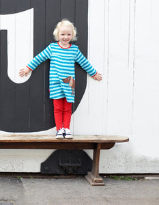 Organic Sausage Dog Applique Dress - Toby Tiger